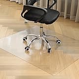 チェアマット エンボス加工 透明 100×140cm クリア 床保護マット 厚み1.5mm PVC カーペットプロテクターマット