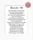 Remember Me Print 8x10 - Memorial Remembrance Wedding or Home Sign - In Loving Memory Wall Decor [並行