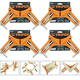 【高精度・高強度タイプ】 コーナー クランプ 4個 セット TRUPER® PESQ-3 木工 直角 90° 最大固定幅 76.2mm [並行輸入品]