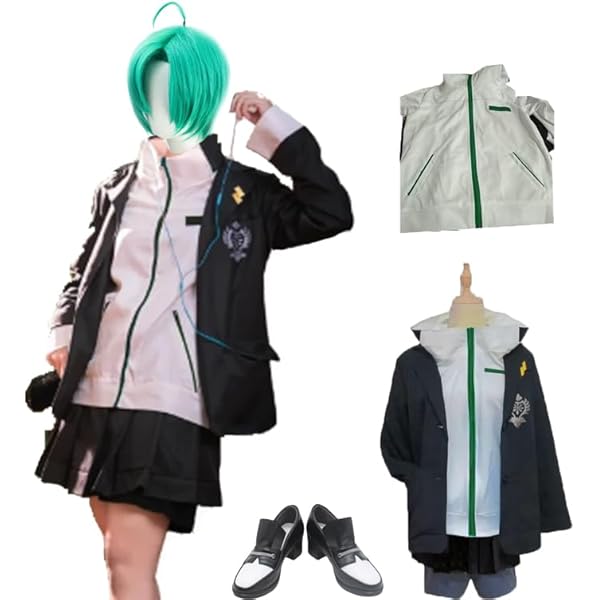Amazon.co.jp: [PWPCOS]緑仙 コスプレ 衣装 VTuber 七次元生徒会