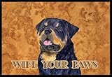 Caroline's Treasures Rottweiler Wipe Your Paws Indoor or Outdoor Mat, 18" x 27", Multicolor by Carol
