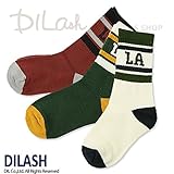 (ディラッシュ) DILASHクルーソックス（ＬＡ）/秋 M(16～18cm) レッド