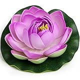 Bestフローティング花や結婚式の8のセット – プール – Holidays – Aquarium – ウェディングデコレーション – ホットTubs – Small 4.5インチ各 パープル