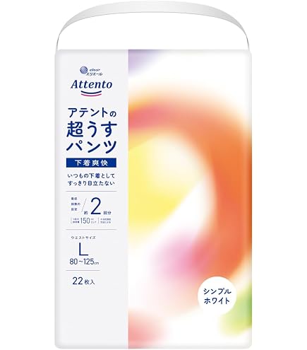 Amazon.co.jp: アテント パンツM 超うすパンツ 24枚 下着爽快 シンプル