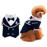 ANSIMITE 蝶ネクタイがめちゃキュート 犬　猫　服　タキシード　燕尾服　黒リボン 小型　中型　大型　サイズいろいろあります ブラック (XXL, ブラック)