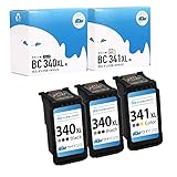 【サイインク】キヤノン用 BC-340/341シリーズ FINEカートリッジ BC-340XL ブラック×2本 + BC-341XL 3色カラー単品 〈大容量版〉〈残量表示対応〉 染料インク リサイクル(再生)インクカートリッジ 対応機種:PIXUS TS5130S TS5130 MG4230 MG4130 MG3630 MG3530 MG3230 MG3130 など