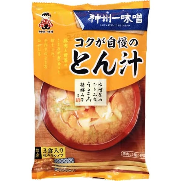 コクが自慢のとん汁 Amazon | 神州一味噌 コクが自慢のとん汁 3食入 | 神州一味噌 | 味噌汁