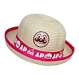 アンパンマン 麦わら帽子 水遊び 遠足 帽子 夏物 ペーパーハット ANPANMAN （ピンク48cm）