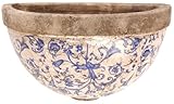 Esschert Design USA Ceramic Wall Planter-Blue/White [並行輸入品]