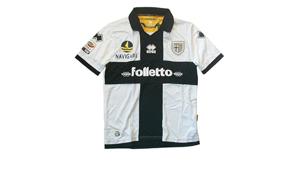 Amazon Errea 12 13 パルマ ホーム半袖 ユニフォーム レガ カルチョパッチ付き インポートl Errea スポーツ アウトドア