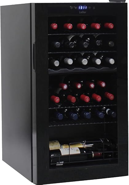 ワインセラー ルフィエール R&W32 (C32BD) コンプレッサー式 2温度帯 32本 ブラック 家庭用 セラー 業務用 薄型 日本酒セラー - 1