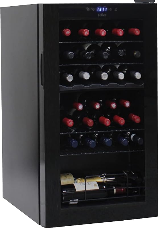 ワインセラー ルフィエール R&W32 (C32BD) コンプレッサー式 2温度帯 32本 ブラック 家庭用 セラー 業務用 薄型 日本酒セラー