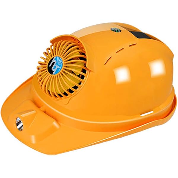 Hardhat Yellow Solar Powered Cooling 