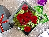 プリザーブドフラワー 枯れない 花 フラワー ギフト アレンジメント 母の日 父の日 卒業 入学 出産 お祝い プレゼント に最適 ギフト ボックス カラーバリエーション 豊富 リボン付きボックス ラ