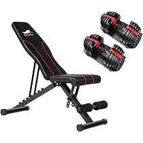 Amazon | 商品 トレーニングベンチ＋可変式 ダンベル 24kg