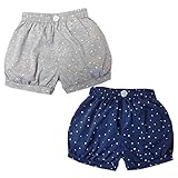 (ネイビー/95cm)ベビー服 女の子 バルーン パンツ ボトム ウエストゴム 前閉じ 飾りボタン ポケット ラメプリント 女児 ベビー