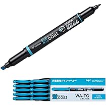 Amazon.co.jp: トンボ鉛筆 蛍光ペン 蛍コート 空色 10本 WA-TC96-10P