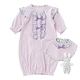 (チャックル) chuckle *スウィートガール*小花柄新生児ウェアギフトセット パープル 50-60cm P0576-00-80