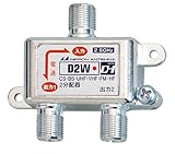 日本アンテナ 共同受信用2分配器 屋内用 2.6GHz対応 1端子電通型 D2W