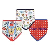 Personalized Nickelodeon Paw Patrol文字Pawfectチームwith Marshal Chase and Rubble布バンダナコットンよだれかけギフトセット – 3