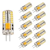 Bogao 10pcs Set G4 48 SMD LED Warm White 3000K 220LM Light Crystal Bulb Lamps 3 Watt AC / DC 12V Equ