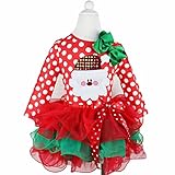 Puresinoベビー キッズ 子供服 女の子　ワンピース ドレス　クリスマス サンタワンピース コスチューム (100, A)