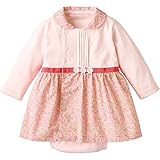 ラップワンピース(レトロフラワー) 《コンビミニ》 70～80 ライトピンク