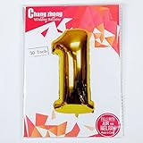 Helium Foil Digital balloons ,birthday holidays weddin party supply Golden 40"1 [並行輸入品]