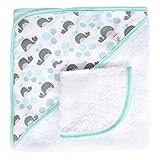 Jj Cole Two-Piece Hooded Towel Set Aqua Whales by JJ Cole
