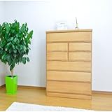 幅80cm 高さ122cm　80ハイチェスト 6段 日本製 国産 桐 桐無垢集成材 チェスト タンス 完成品 ナチュラル AYU-3-131