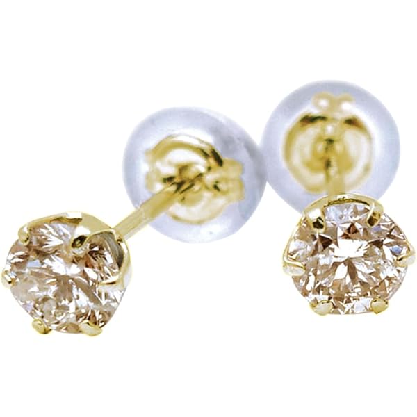 計0.5ct/Pt/ブラウンダイヤモンドピアス 天然 ダイヤピアス ダブルロック Amazon | 計0.5ct/Pt/K18/ブラウンダイヤモンドピアス 天然