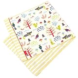 今治タオル もり 片面ガーゼ ベビータオル isso ecco (フェイスタオル, イエロー)