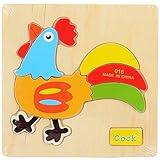 POTOJP 木製パズル 小さな立体パズ 立体の木製組立キット　オス (24種類展開)　 Mini 3D Puzzle Kids Educational Funny Toy　積み木　木のおもちゃ 組み