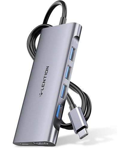 USB C マルチポートハブ 4K HDMI付き Amazon | LENTION 3.3フィート ロングケーブル USB C マルチポートハブ