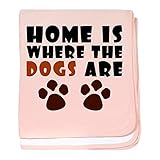 CafePress – Where The Dogs Are ' – ベビーブランケット、スーパーソフト新生児おくるみ ピンク 05808013426832E