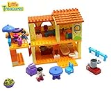 Little Treasures Cityホーム建物ブロック76ピース互換Toy Set for Kids 3 + Great Family Funトイボックスフルのクリエイティブレンガ