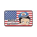 ベティちゃん ベティブープ BIKER CM PLATE ミニ CMプレート BT-GAS STATION バイク ライセンスプレート インテリア 壁飾り 部屋 お店 ガレージ アメリカン 雑貨 グッズ