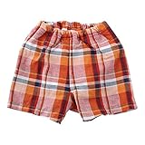 (チャックル) chuckle *ママトンネ*チェック柄ハーフパンツ4層吊り式トレーニングパンツ【日本製】 レッド 95cm Y6503-95-21