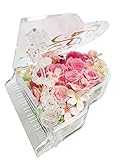 【プリザーブドフラワー／グランドピアノシリーズ】透明なグランドピアノとピンクの薔薇たちのスイートメモリーズ【リボンラッピング付き 送料無料】