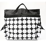 撥水加工を施した ３ＷＡＹ BAG 《gioia/ ジョイア 》 Lサイズ ビック ドットBK×WH マザーズバッグ マザーズバック　マザーバック ショルダー バッグ