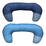 白井産業 日本製 抱き枕&授乳クッション ダブルガーゼ ブルー