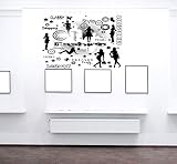 美しいモデルスタイリッシュガールズファッションデザインスタイル子供部屋子供壁アートステッカーデカールg8219