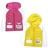 ベビー ラッシュガード 長袖 水着 スイムウエア Dolly Ribbon ドーリーリボン 女の子 フルジップ フード付き UVカット ドット リボン 女児 ベビー (2.イエロー/95cm)