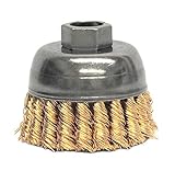 Weiler 13299 Knot Wire Cup Brush, 2-3/4' Single Row, 0.20' Bronze, 5/8'-11 UNC Nut [並行輸入品]