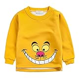 PANCY 秋 冬 子供服 長袖 Tシャツ トレーナー 丸い襟 キッズ 男の子 女の子 ベビー 厚手 おしゃれ カジュアル ファッション 可愛い 笑顔柄 ヒョウ プリント 3色