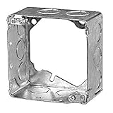 Steel City 53171 1 Pre-Galvanized Steel Square Box Extension Ring with 1-Inch Knockouts [並行輸入品]
