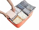 (バッグスマート)BAGSMART トラベルポーチ ママバッグ 大容量 軽量 旅行用 子供用品収納 撥水加工 18L オレンジ