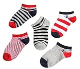 5ペア、1-3Yベビーソックスセット、幼児ソックス[アンカー]かわいいソックス