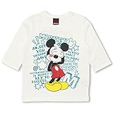 BABYDOLL（ベビードール） ディズニー ミッキーらくがき柄7分袖ロンT 子供服 ベビー 90cm ホワイト