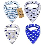 iZiv 4枚ベビービブ【食事用スタイ】防水よだれかけベビー0-2歳（カラー5）